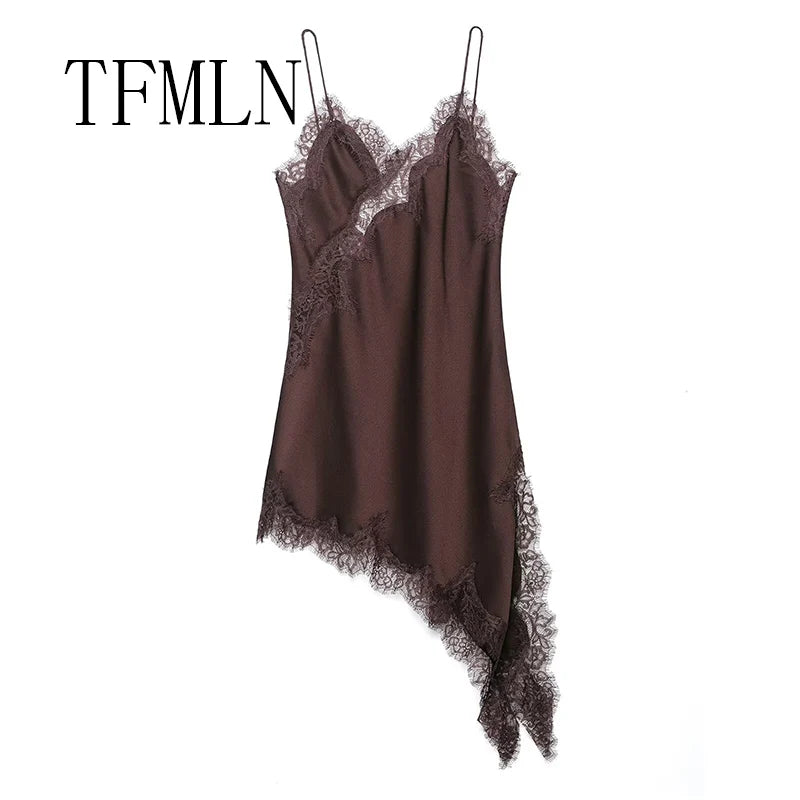 Tina Women's Mini Dress | Lace Splicing, Backless Summer Cocktail Dress 2