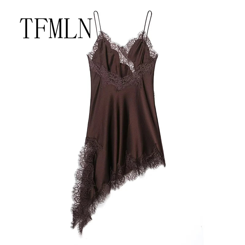 Tina Women's Mini Dress | Lace Splicing, Backless Summer Cocktail Dress 3